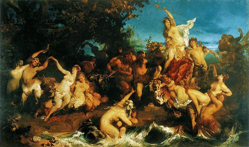 Hans Makart Der Triumph der Ariadne, Entwurf fxr den Vorhang der Komischen Oper im Ringtheater in Wien. oil painting image